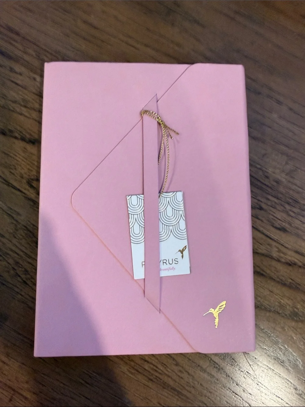Papyrus Blush Pink Faux Leather Journal with Gold Accent
